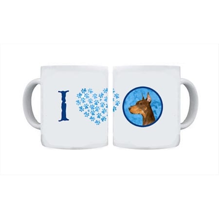 15 Oz. Doberman Dishwasher Safe Microwavable Ceramic Coffee Mug